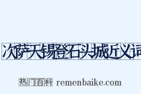 次萨天锡登石头城近义词是什么意思的图片